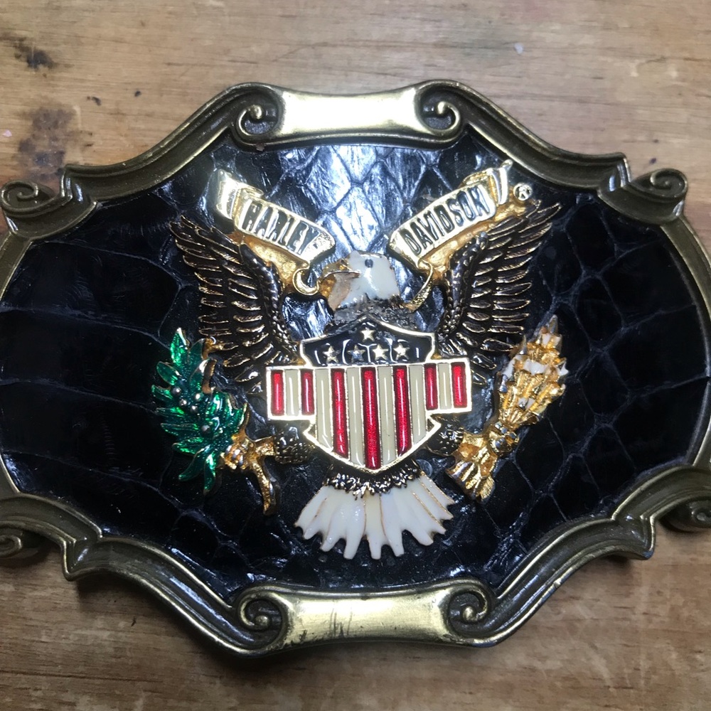 Harley Davidson SNAKE skin 1978 Buckle